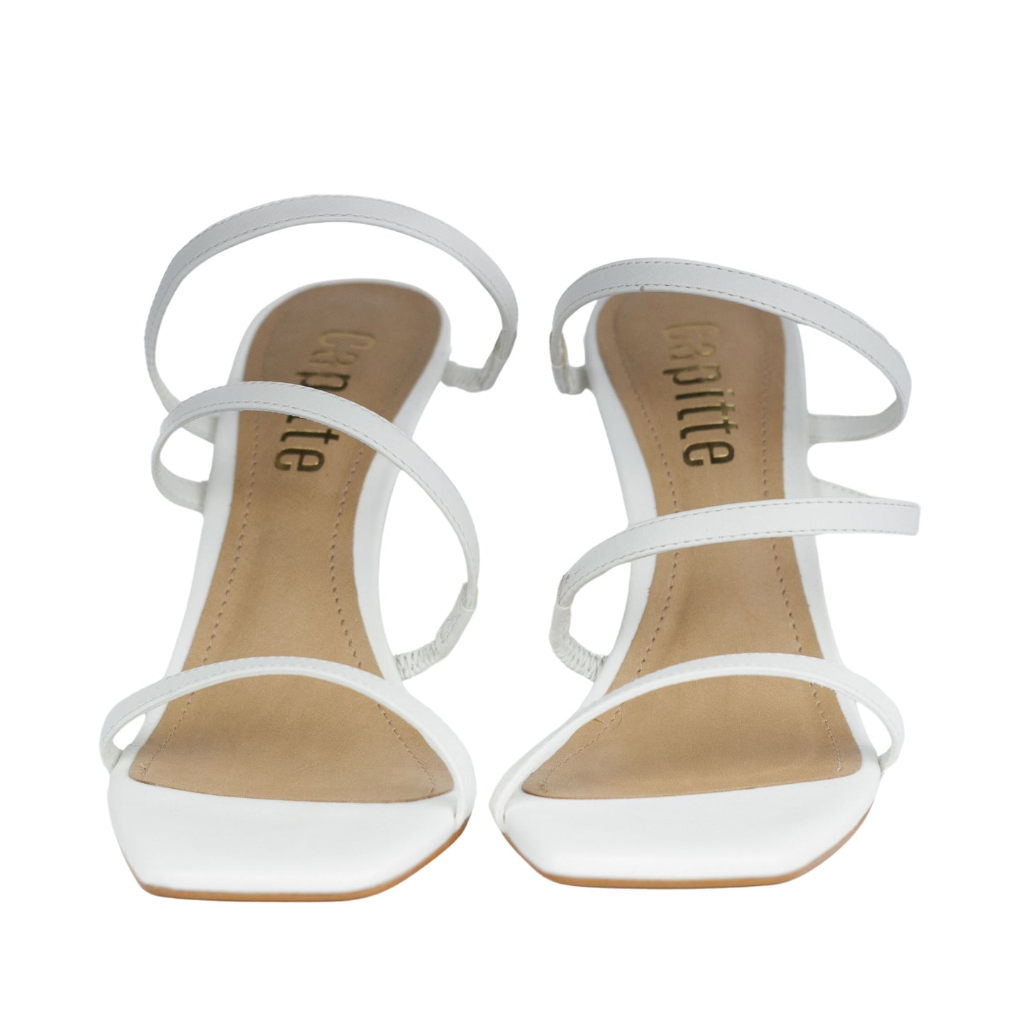 Chloe Sandal White Triangle Heel