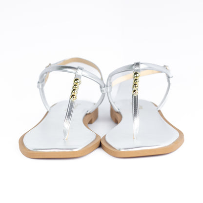 Maya Flat Sandal Silver