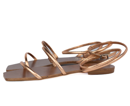 Lauren Flat Sandal Rose Gold